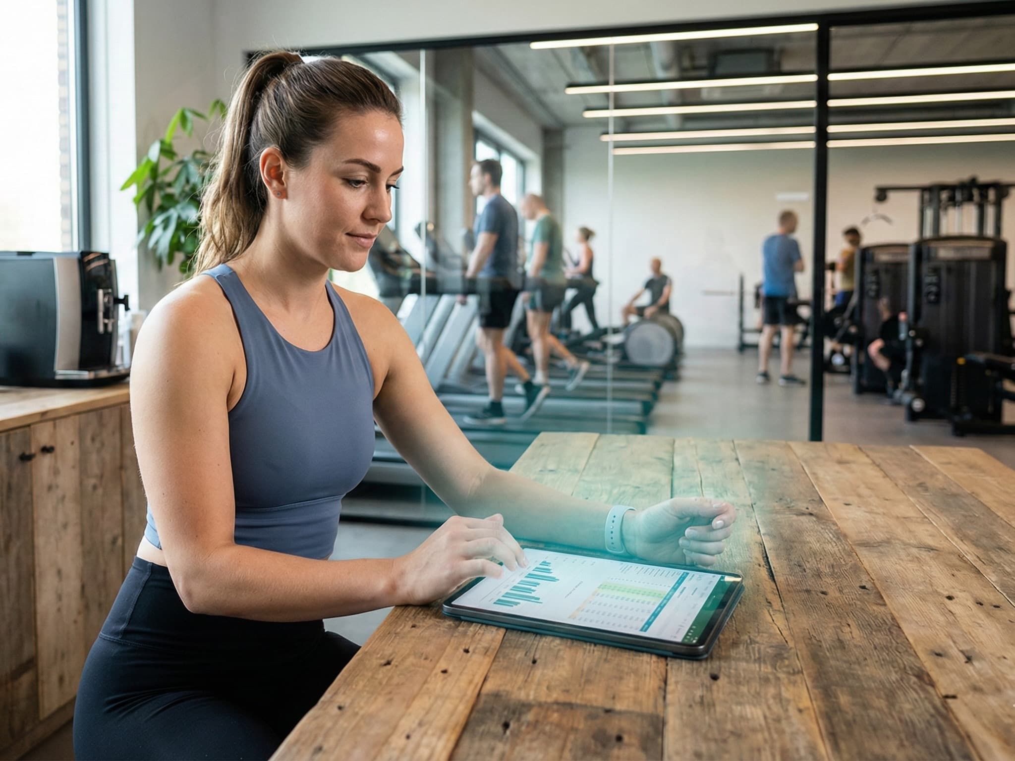 Hololife trainer dashboard showing client momentum status