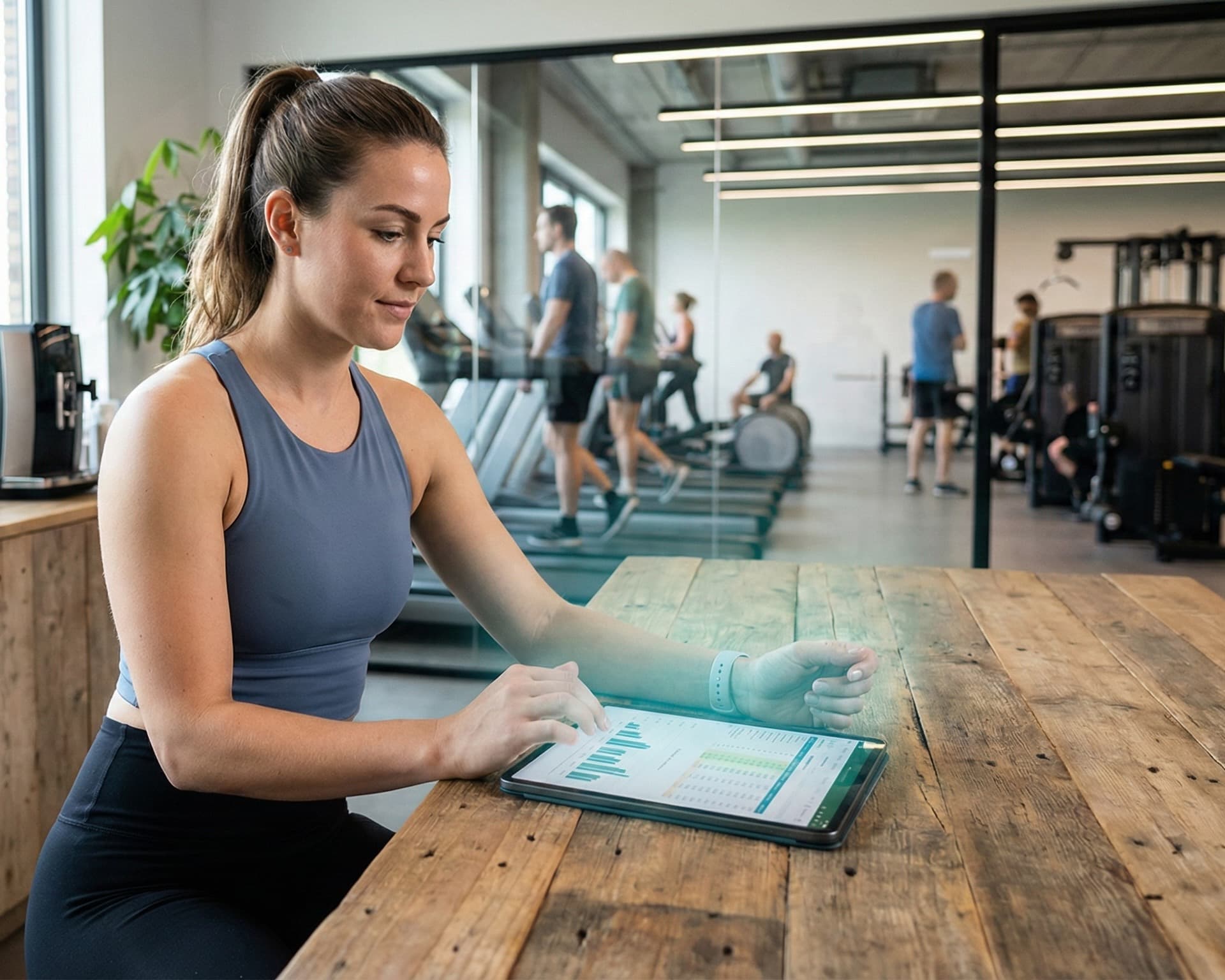 Hololife trainer dashboard showing client momentum status